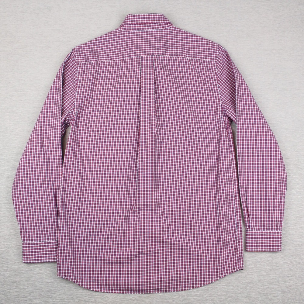 Vineyard Vines Whale Shirt Boys L 16 Red Purple Button Down Long Sleeve Cotton - Picture 7 of 7